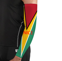 Manchon de bras personnalisé avec drapeau national de la Barbade, manchon de bras élastique pour le cyclisme, la pêche, la randonnée, l'école, le quotidien et les trajets professionnels