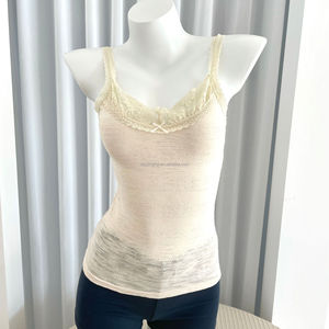 เสื้อกล้ามลูกไม้แต่งขอบลายดอกไม้ คอวี เปิดหลัง สไตล์อเนกประสงค์ สำหรับฤดูใบไม้ผลิและฤดูร้อน แฟชั่นเสื้อยืดผู้หญิง เสื้อครอปแขนกุด - Product Image 6