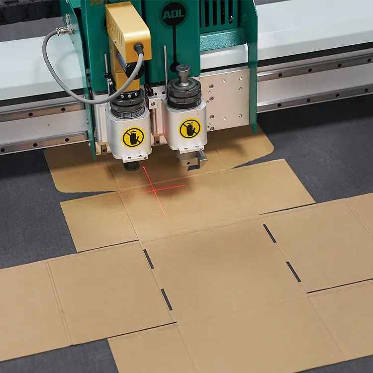 Jinan aol cnc knife paper cutter industrial cardboard box cutting cnc carton cutting machine