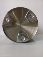 Jocreek Brasero d'extérieur moderne de 22 cm en acier inoxydable avec combustible à granulés de bois et pioche pour terrasse