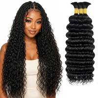 Meilleur Prix 100 % Cheveux Naturels Ondulés Profonds 20 Pouces en Vrac pour Tresses Cheveux Bruts pour Tresses Bohèmes Machine à Tresser pour Femmes Noires Facile à Séparer