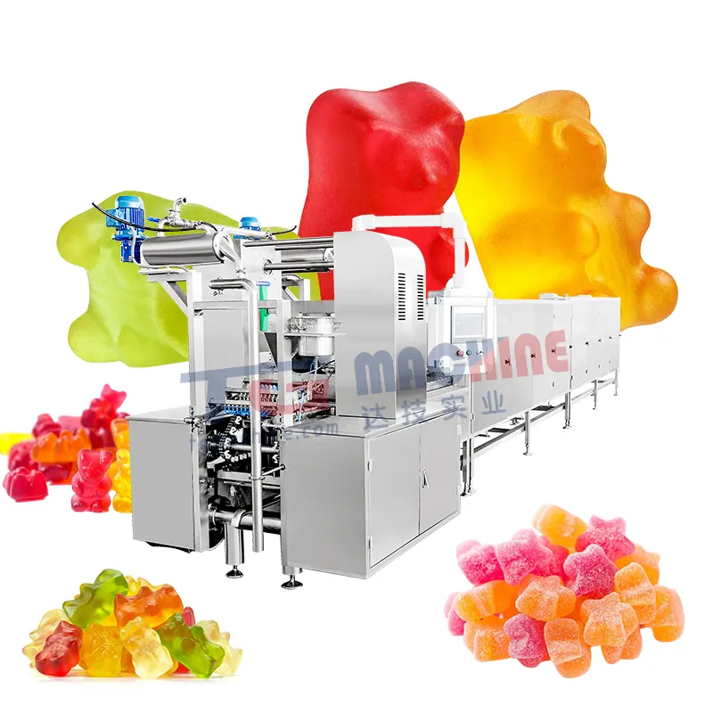 PLC computer controllo del processo industria dolciaria gelatina orsetto gommoso gelatina soft candy depositor produzione macchina per colata