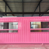 Boutique mobile en conteneur, installation rapide, conteneur pliable 20 pieds 40 pieds, étanche, pour la maison, le bureau, garantie 1 an