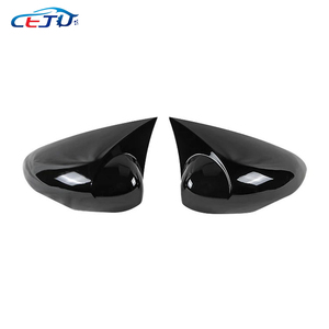 Coque de rétroviseur de voiture Noir brillant Aspect fibre de carbone Style corne Coque de rétroviseur pour <span class=keywords><strong>Ford</strong></span> <span class=keywords><strong>Fiesta</strong></span> MK7 2012-2016 - Product Image 4