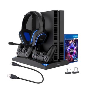 แท่นชาร์จแนวตั้งพร้อมช่องเก็บแผ่นเกมสำหรับ Playstation 4 / PS4 Slim / PS4 Pro รุ่น <span class=keywords><strong>IPega</strong></span> PG-P4009 - Product Image 1