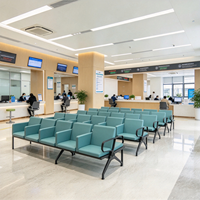 Fauteuil d'attente en cuir PU, design moderne pour aéroport, centre commercial ou salle d'attente, idéal pour les projets hospitaliers ou aéroportuaires (EAU, Arabie Saoudite)