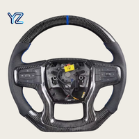 Volante de Fibra de Carbono Compatible con Chevrolet Silverado GMC 1500 2500HD 3500HD Tahoe Suburban 2019-2023, Piezas de Mejora para el Interior del Automóvil