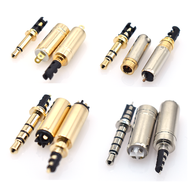 3.5mm Audio & Video Connectors Headphone Plug Adapter & Speaker Plug Female Socket Metal Male Female for Mono Stereo Headsets