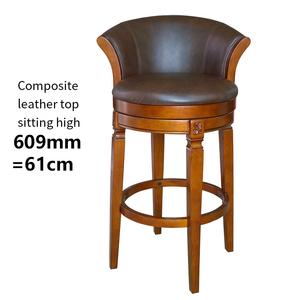 Sillas de <span class=keywords><strong>Bar</strong></span> Americanas de Madera Maciza, <span class=keywords><strong>Taburetes</strong></span> Altos Simples, Sillas de Comedor con Respaldo, Mesa <span class=keywords><strong>y</strong></span> Sillas <span class=keywords><strong>para</strong></span> Restaurante <span class=keywords><strong>y</strong></span> Bares - Product Image 3