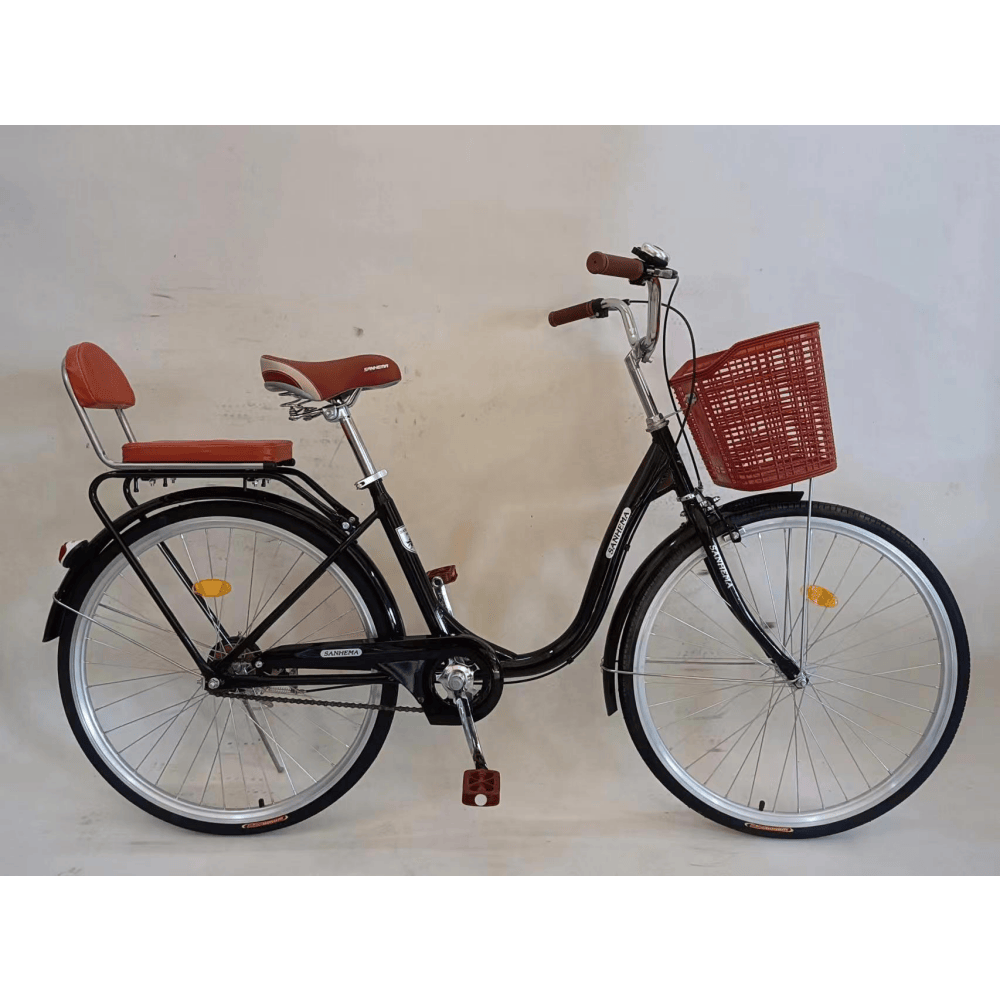 Selle Large Rouge Avec Dossier – Confort Vélo électrique Ou Classique