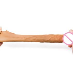 Wieder verwendbare Silikon Cock Enlarge ment Extender Kondome für Männer Penis Ärmel - Product Image 4