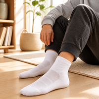 Chaussettes de sport professionnelles respirantes en maille avec soutien de la voûte plantaire et talon renforcé pour l'entraînement athlétique et la course à pied