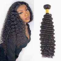 Lots de Cheveux Humains Brésiliens Vierges Bruts de Haute Qualité Grade 10A Ondulation Profonde Double Trame Faite à la Machine Pointes à Tissage Simple Permanente et Toutes Couleurs