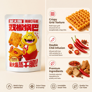 ข้าวอบกรอบรส<span class=keywords><strong>ไก่</strong></span>เผ็ด OEM ขนาดใหญ่พิเศษสำหรั<span class=keywords><strong>บ</strong></span>ครอบครัว รสพริกคู่ อบไอน้ำ กรอบอร่อย ดาฮงเปา ขนาด 10 กก. - Product Image 3