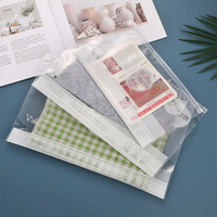 Sacs refermables en CPE mat imprimés sur mesure, imperméables, pour chaussettes, chapeaux, écharpes, accessoires textiles, emballage, sac à fermeture éclair givré