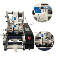 Application d'étiqueteuse semi-automatique Machine d'étiquetage de bouteilles carrées rondes double face avant arrière