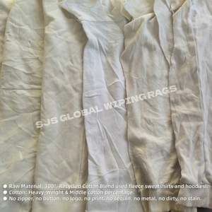 Trapos de Felpa Blancos Reciclados de Uso Industrial con Gran Absorción de Agua y Aceite, Trapos de Algodón 100% para Limpieza - Product Image 4