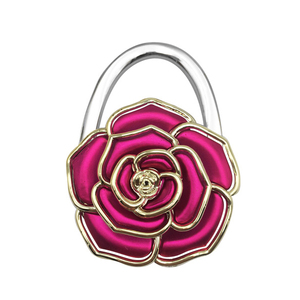 Gancio Pieghevole a Forma di Fiore in Lega di Zinco per Borse, Supporto Portatile per Borsette da <span class=keywords><strong>Tavolo</strong></span> per Donne - Product Image 1