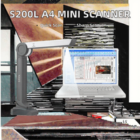 Projecteur de documents A4 S200L Mini, scanner CMOS haute résolution, numérisation rapide, interface USB, certifié ROHS, en stock