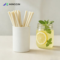Pailles MINGGIN PLA PHA Personnalisables Biodégradables Respectueuses de l'Environnement Image Vertueuse Réduction ESG Utilisation Industrielle Durable