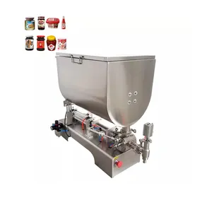 Commercial Automatic Manual Peanut Butter Filling Machine With Mixer Into Bottles