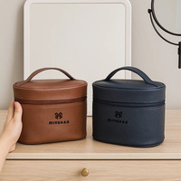 Sacs et étuis cosmétiques en cuir PU personnalisés Voyage Portable Étanche Sac de maquillage promotionnel avec compartiments multiples fonctionnels