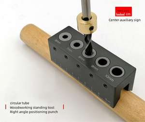 Kit <span class=keywords><strong>de</strong></span> gabarit <span class=keywords><strong>de</strong></span> perçage pour chevilles en bois, style tendance, en alliage <span class=keywords><strong>d</strong></span>'aluminium, guide <span class=keywords><strong>de</strong></span> perçage et localisateur <span class=keywords><strong>de</strong></span> trous, outil <span class=keywords><strong>de</strong></span> <span class=keywords><strong>menuiserie</strong></span> - Product Image 6