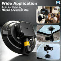 Support de caméra à ventouse en alliage d'aluminium robuste pour pare-brise de voiture, vis 1/4" 3/8", capacité de charge 70-90 kg pour DSLR