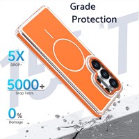 Étui de téléphone magnétique robuste pour Samsung Galaxy S24 Ultra, double couche, antichoc, protection robuste, coque de téléphone mobile