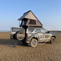 Carpa de Techo Rígida de Aluminio, Carpa Desplegable para Techo de Auto, para SUV, Camping y Viajes Todoterreno