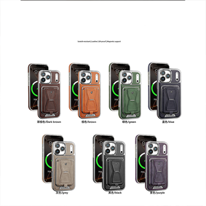 Business Magnetic PU Leather Wallet Phone Case for <b>iPhone</b> 17 16 15 14 13 Pro Max 17 Air With Card Holder <b>Stand</b> Shockproof Cover - Product Image 2