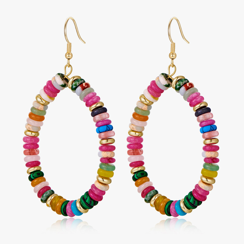 Vacation Style Fashion Earrings Colour Mixture