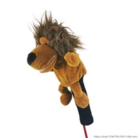 Housses de clubs de golf personnalisables en peluche, protège-têtes de clubs de golf en peluche douce pour Noël, protège-têtes de clubs de golf mignons en forme de lion de dessin animé