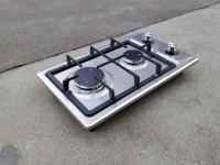Réchaud à gaz portable à double brûleur, classe énergétique A, protection anti-extinction, surface céramique/verre, allumage électronique