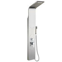 Panneau de douche salle de bain multifonction douche robinet d'eau chaude et froide ensemble de douche usine vente en gros 304 acier inoxydable laiton