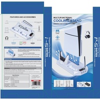 Ventilateur de refroidissement ABS 2-en-1 YH pour station de charge sans fil et support de refroidissement compatible avec les contrôleurs Slim/Pro