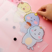Fournitures scolaires transparentes, pochette en plastique A4, dossiers de classement personnalisés mignons pour les entreprises