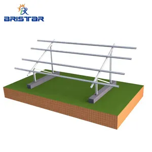 BRISTAR, черная Монтажная Регулируемая панель, система наземной стойки, 1 МВт, 4 направляющей крыши, используемые панели, солнечные панели