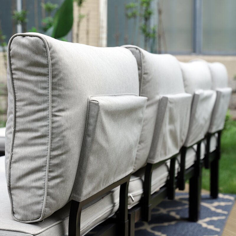 Hot sale garden sofa set  outdoor furniture sofa aluminum patio sofa set with cushion