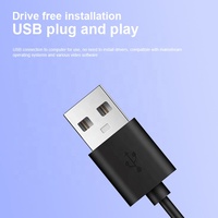 Caméra Web USB CMOS HD 1080P avec autofocus, micro intégré, compatible avec la diffusion en direct et les ordinateurs de bureau