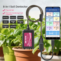 Testeur de sol NPK YIERYI 8-en-1 USB IP68 étanche avec application pour la surveillance de la température, de l'humidité, du pH, du NPK et de l'EC
