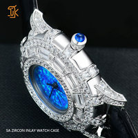 Mode luxe dames montres femmes personnalisé diamant lunette concepteur en acier inoxydable montres mécaniques fabrication