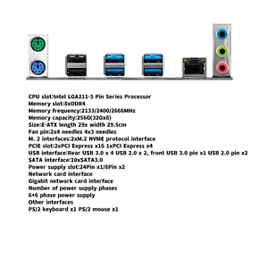 Schede Madri JGINYUE X99-8 X99-9 X99-TI D3/D4 PLUS E/M-ATX LGA2011-3 DDR4/DDR3 Compatibili con Processori Core Xeon E5 V1 V2 V3 <span class=keywords><strong>V4</strong></span> - Product Image 5