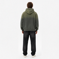 Sweat à capuche homme personnalisé en coton épais 100% délavé effet vieilli, coupe ample à manches longues