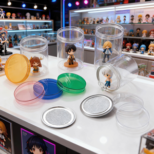 ขวดพลาสติกใสเกรดอาหารสำหรับซีเรียล บิสกิต ของสะสม ตุ๊กตา เครื่องประดับ ป้องกันฝุ่น ปิดผนึกกันอากาศ - Product Image 1