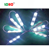 Module LED RGB dimmable LOHO 5730 2835 SMD IP67 3 pièces haute luminosité CRI85 avec lentille 12V-24V DC pour extérieur, garantie 3 ans