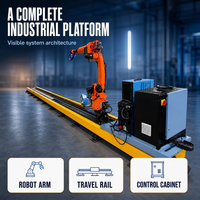 Station de soudage automatique pour structures en acier, poutres en H, poutres en boîte, production de soudage continu sur rail au sol à 7 axes