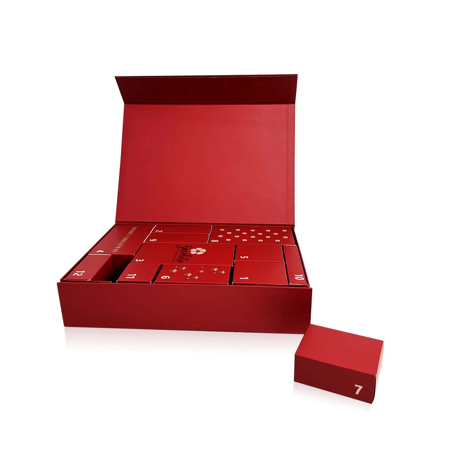 크리스마스 선물 종이 달력 상자 도매 접이식 서프라이즈 수제 사용자 정의 강림 달력 상자