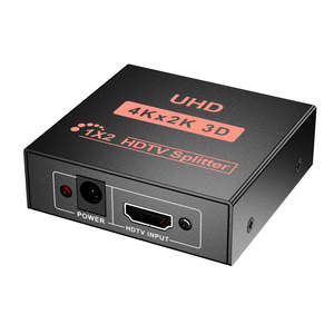 ตัวแยกสัญญาณ <span class=keywords><strong>HDMI</strong></span> 1x2 รุ่น OEM ตัวแปลงโลหะ 4K 2 พอร์ต ตัวแยกสัญญาณวิดีโอ HDTV 1X2 UHD <span class=keywords><strong>4Kx2K</strong></span> 3D ตัวแยกสัญญาณ 1 เข้า 2 ออก สำหรับแล็ปท็อป จอภาพ พีซี - Product Image 1