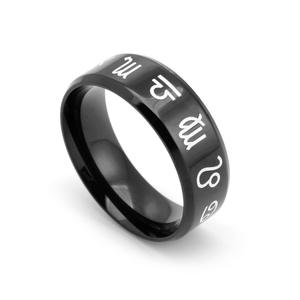 Anillos del Zodiaco Personalizados Go Party, Negros y Plateados, Joyería de Acero Inoxidable, Anillo Grabado con los 12 Signos del Horóscopo para Hombre, Regalos de Cumpleaños - Product Image 6